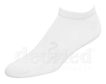 Krótkie skarpetki( stopki) bezszwowe MINI BAMBOO z przędzy z bambusa białe