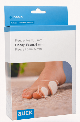 Odciążenie Ruck Fleecy Foam płat miękki 5mm, blaty o rozm. 7,5x11,6 cm x 4 sztuki opakowanie