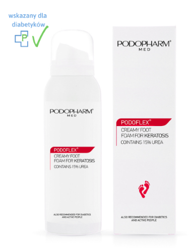 PODOFLEX® Pianka do stóp z mocznikiem 15% na zrogowacenia 125ml dla cukrzyka