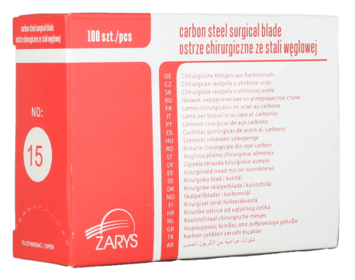 Ostrza skalpela ze stali nierdzewnej rozmiar 15 Tianda opakowanie 100szt